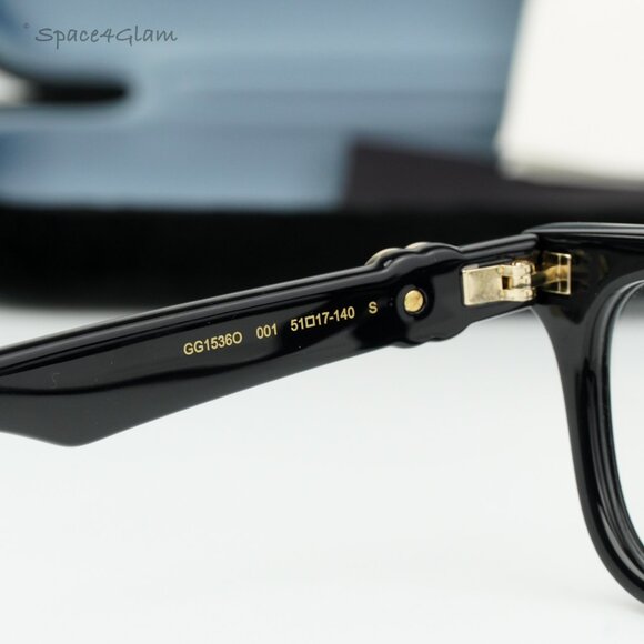 BRAND NEW Gucci GG1536O 001 Black Square Women Eyeglasses GG 1536O - Picture 8 of 11